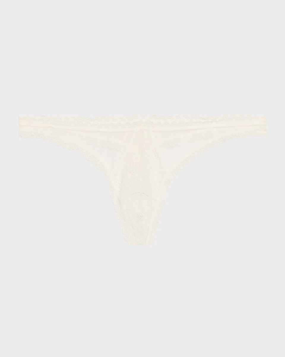 Dahlia Scalloped Lace Thong